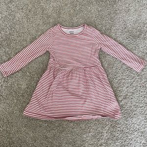 Carters 2T maroon and white striped toddler girls’ dress